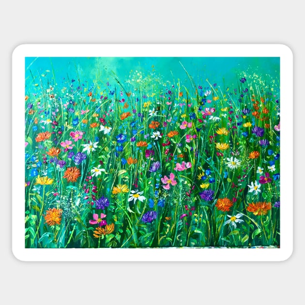 Blissful meadow Sticker by ColetteBaumback